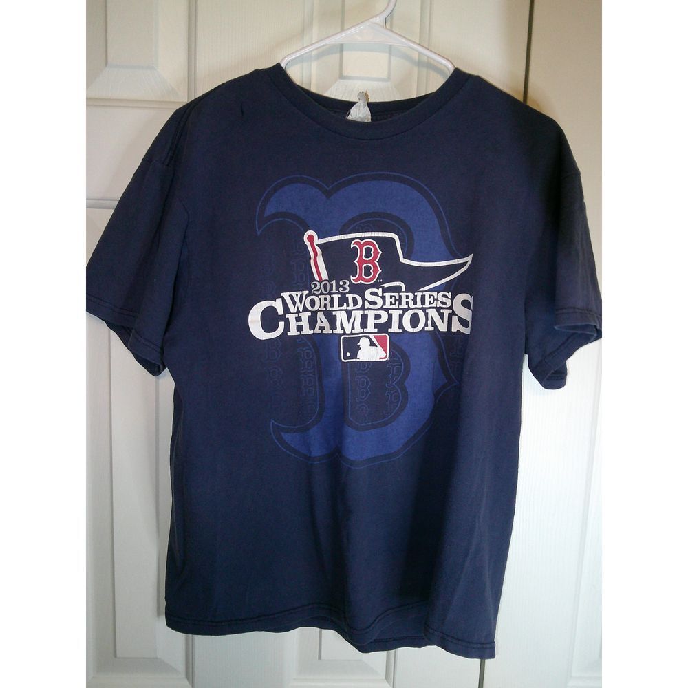 Vintage Boston Red Sox 2013 World Series Champions MLB T-Shirt Navy‎ Blue large